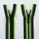 Lightning "Tractor", No. 5, detachable, automatic lock, 35 cm, green/black color