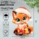 Package for sweets "Fox", 11 x 6 cm, New Year