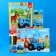 Gift set of first grader, 5 items, blue tractor