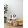 Pouff Devy, 400 × 400 × 400 mm, beige / mustard color