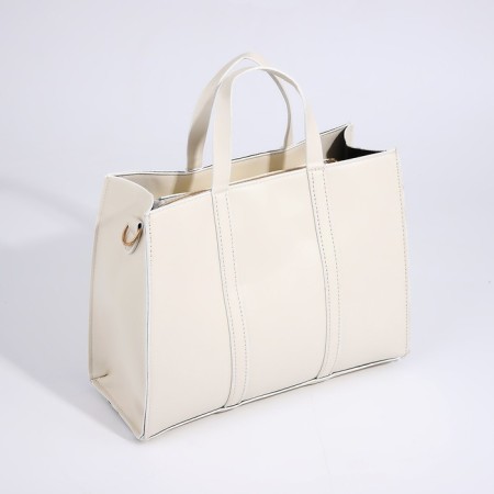 Bag Female Tout with zipper, milk color-2