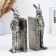 Holder - stand for the books "Stylish Hares" set 2pcs, silver, 27cm