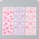 Plastic sticker "Bows and beads" mix 26.4x10.4 cm