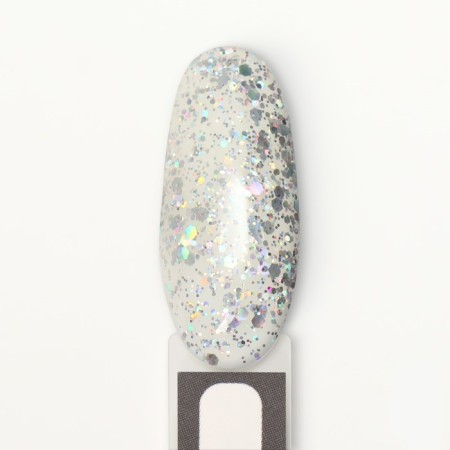 Gel nail polish, Glitter Flash, 3 phase, 8ml, LED/UV, transparent/holographic (03)-11