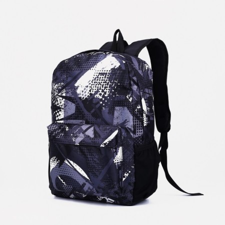 School backpack from lightning textiles, external pocket, gray/black color-2