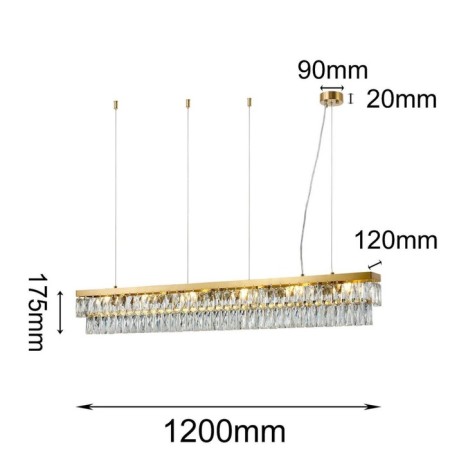 Magnitudo hanging chandelier 120 mm, E14 240W-2