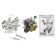 Metal designer with mobile details "Robot P2"