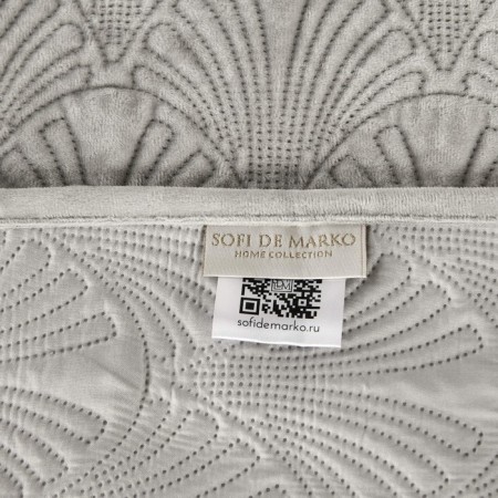 Cover with pillowcases Sofi de Marko "Rosalin", size 240x260 cm, 50x70 cm - 2 pcs, color light gray-4