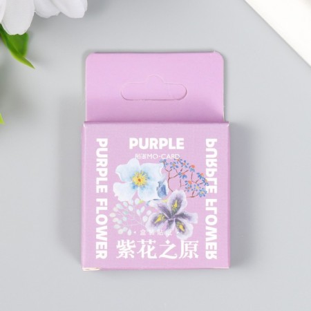 Stickers for creativity "purple flowers" set 46 pcs 4.4x4.4x1.1 cm-3