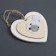 Christmas tree toy "Heart with a deer", from batteries, a glow of warm white