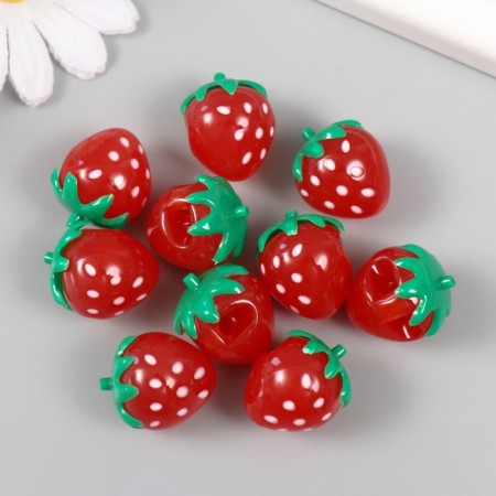 Busina for creativity plastic "Strawberries" 1.9x2.3x1.9 cm-2