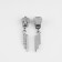 Automatic castle for lightning "Tractor", No. 5, decorative, 10 pcs, Nickel color