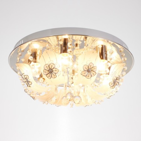 Economic Service chandelier with PDU "Barensa", 6x40W E27, chrome 45x45x25 cm-1