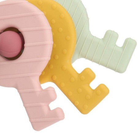 Silicone teether "keys", pink color, mum & baby-5