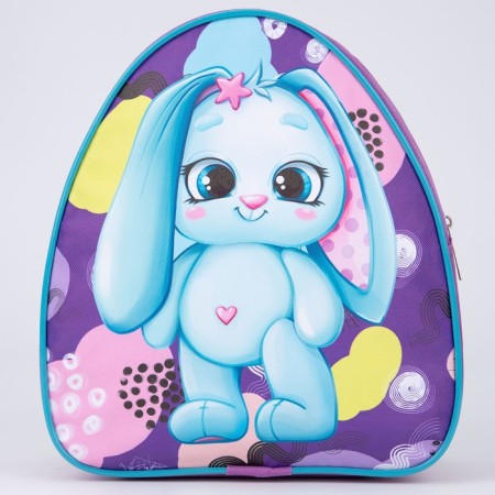 Baby backpack for the girl "Bunny", 23x20.5 cm, lightning department-1