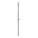 Terminus uno “profile” heated towel rail, 1400x30 mm, chrome