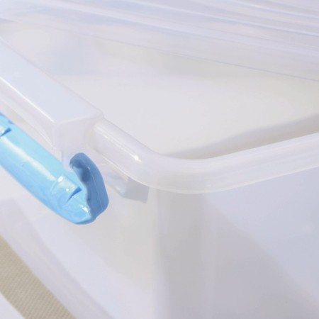 Food container Ricco, 17 l, 46 × 31 × 17 cm, rectangular, transparent color, blue-2