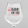 A glass for the wine "Drinks like love", neckline, 350 ml