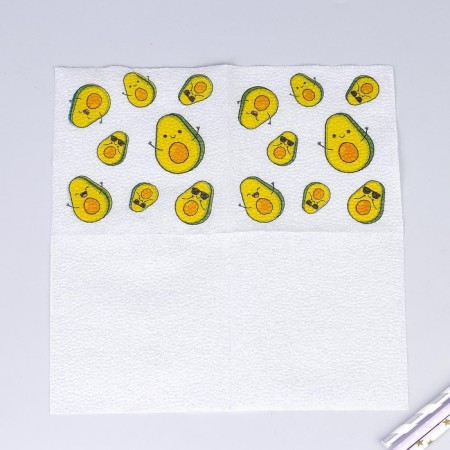 Paper napkins "Avocado", single -layer, 24x24 cm, set 20 pcs.-2