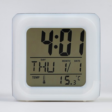 Clock - electronic children's “Bunny” an alarm clock, with backlight, 8 x 8 cm, aaa 7533414-1