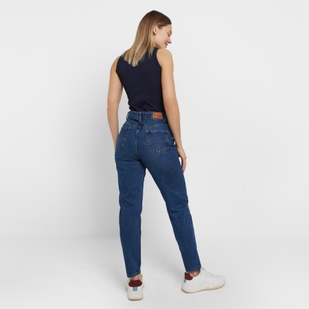 Women's jeans, dark blue color, size 34 (40)-5