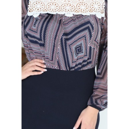 Sheath dress, size 54, blue color-5