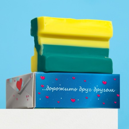 Soap "love when...", peppermint and menthol, curly, 40 g-1