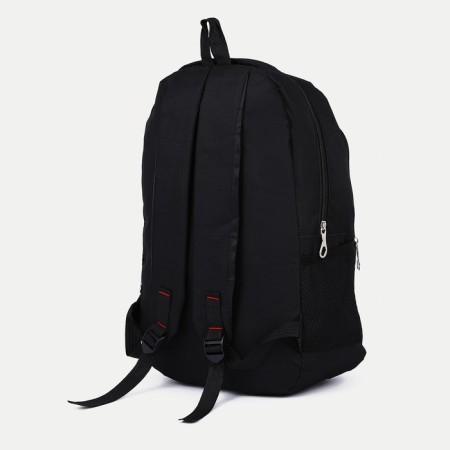 Male backpack on a zipper, 3 outer pockets, black color-1