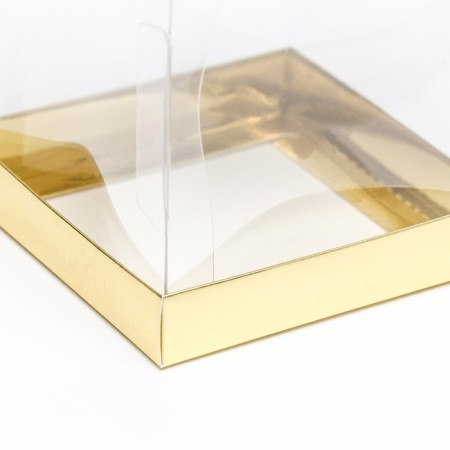 Box with PVC mini 10 x 10 x 12 cm "Gold"-2