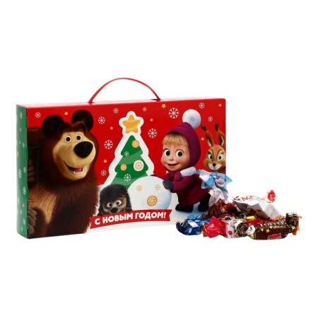 New Year. Gift set of sweets "Masha and the Bear", 750 g