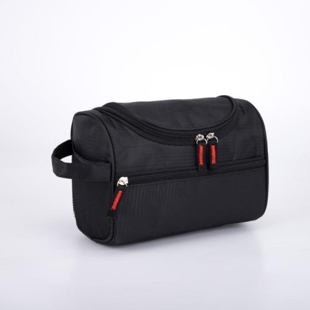 Lightning cosmetic bag, external pocket, black color