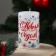 New Year. Candle-cylinder "Happy New Year!", 6x10 cm, 30 hours, 227 g, graphics