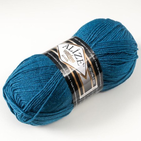 Yarn "Superlana Klasik" 25% wool, 75% acrylic 280m/100g (403 Petrol)-1