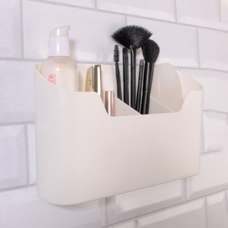 Organizer for storage "Tenderness", hinged, 4 sections, with an adhesive base, 26.8 × 16.2 cm, white color-1