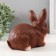 Piggy bank "Rabbit No. 1 Red" height 14 cm, width 10 cm, length 18 cm