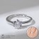 Ring "Classic" crystal, white color in silver, dimensionless