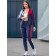 Female ishomine is a suit, size 44, dark blue color