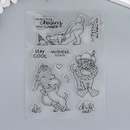 Stamp for creativity Silicon "Pyos-Aclagist" 16x11 cm