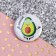 Set of elastic bands 3 pcs. and icon "Avocado"