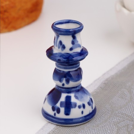 Candlestick, gzhel 6 cm-2