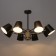 Chandelier "Irvina" 8he27 40W black 85x85x50cm