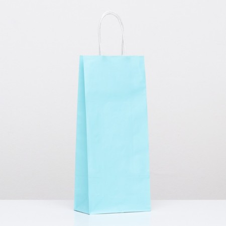 Craft package for a bottle, blue, 14 x 8 x 32 cm-1