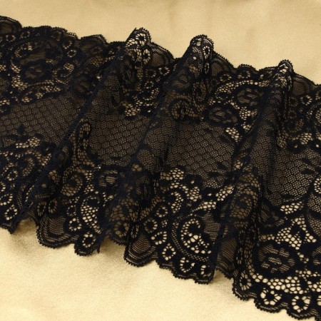 Lace elastic fabric, 195 mm × 2.7 ± 0.5 m, black color-2