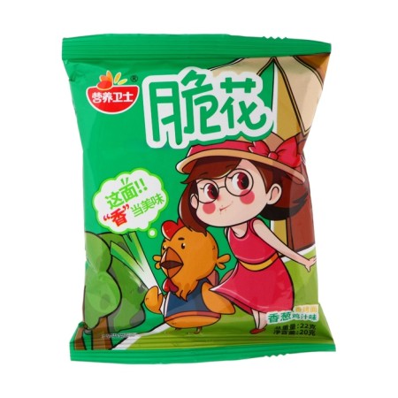 Crispy Flower chips from fried noodles with chicken and onions 20 gr.
