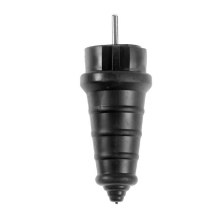 Straight fork, 16 a, 220 V, IP44, with salary, rubber, black-2