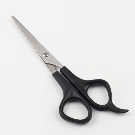 Hairdressers with emphasis, blade - 6.5 cm, black color-1