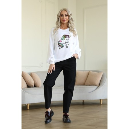 Female sweatshirt, size 44, white color-13