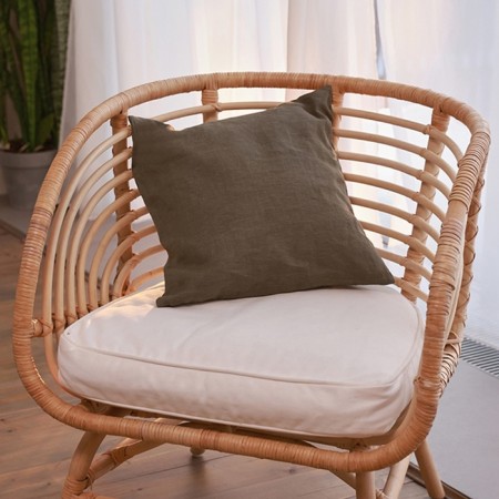 Decorative pillowcase SL Home Linen 40*40 cm, col. Green, 100%linen