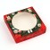 Box for Makarun with low sides "New Year's luxury", wreath, 11x 11x 3 cm, New Year