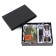 Gift set 4 in 1 "khaki": a flask 270 ml, a sommelier knife, 2 piles, 17 x 23 cm